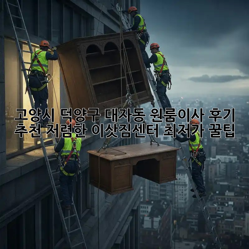 고양시 덕양구 대자동 원룸이사 후기 추천: 저렴한 이삿짐센터 최저가 꿀팁! ✨